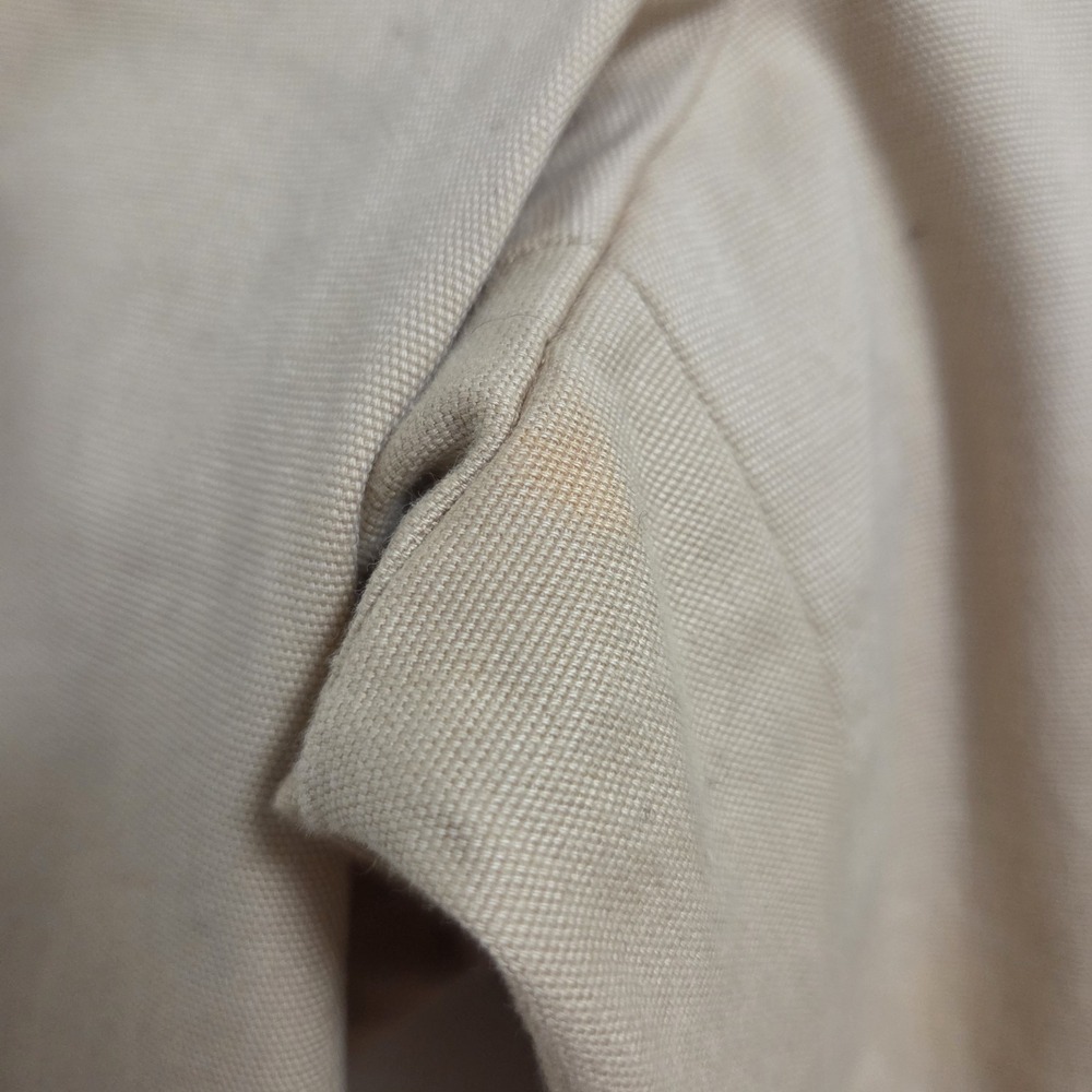 LOFT Womens Marisa Capri Pants Size 8 Beige Cropped Lace Hem Stretch Cotton - Picture 11 of 12
